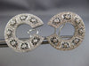 ESTATE LARGE 1.36CT DIAMOND 18KT WHITE GOLD OPEN FILIGREE HOOP CLIP ON EARRINGS