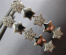 ESTATE .50CT DIAMOND 14KT WHITE GOLD PAVE SHOOTING STAR HANGING EARRINGS #14232