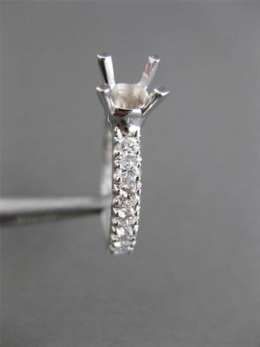 ESTATE 1.30CT DIAMOND 18KT WHITE GOLD ETERNITY SEMI MOUNT ENGAGEMENT RING #21352