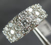 ESTATE WIDE 2.0CT DIAMOND 14KT WHITE GOLD 3D 3 ROW SHARE PRONG ANNIVERSARY RING
