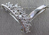 ESTATE .52CT ROUND CUT DIAMOND 14KT WHITE GOLD V SHAPE FLOATING PENDANT #11949