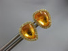 ESTATE 2.15CT DIAMOND & AAA YELLOW SAPPHIRE 18KT YELLOW GOLD HALO STUD EARRINGS