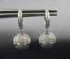 ESTATE 1.52CT DIAMOND 18KT WHITE GOLD 3D SOCCER BALL HANGING FUN EARRINGS