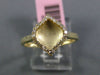 ESTATE .15CT DIAMOND 14KT YELLOW GOLD 3D CLASSIC LEAF MATTE & SHINY RING 11mm