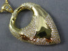 ESTATE .71CT DIAMOND 18KT YELLOW GOLD PAVE TEAR DROP PEAR SHAPE FLOATING PENDANT