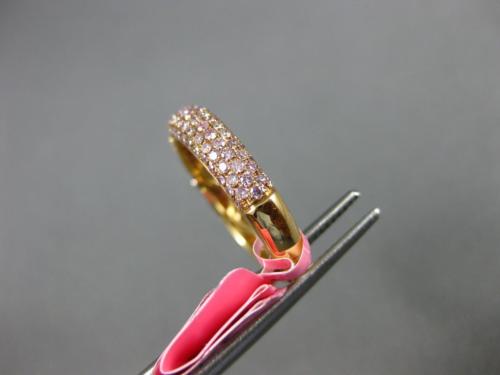 ESTATE .76CT PINK DIAMOND 18KT ROSE GOLD 3D MULTI ROW WEDDING ANNIVERSARY RING