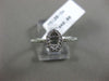 ESTATE .20CT ROUND & BAGUETTE DIAMOND 14KT WHITE GOLD 3D OVAL PROMISE LOVE RING