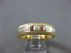 ESTATE 14KT WHITE & YELLOW GOLD 3D DIAMOND CUT WEDDING ANNIVERSARY RING  #24628