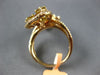 ESTATE LARGE 1.72CT WHITE & FANCY YELLOW DIAMOND 18K ROSE GOLD FLOWER HEART RING