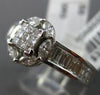 ESTATE 1.50CT DIAMOND 14KT WHITE GOLD 3D MULTI SHAPE FLOWER FRIENDSHIP LOVE RING