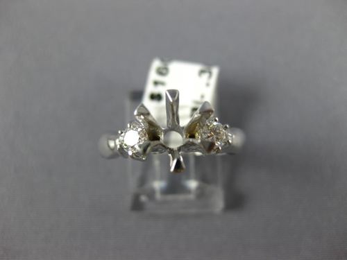 .30CT DIAMOND 18KT WHITE GOLD ROUND THREE STONE SEMI MOUNT ENGAGEMENT RING #2449