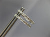 ESTATE .25CT DIAMOND 14KT WHITE GOLD 3D ROUND CLASSIC HUGGIE HOOP EARRINGS