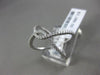 ESTATE WIDE .31CT DIAMOND 18KT WHITE GOLD 3D CRISS CROSS OPEN INFINITY LOVE RING