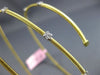 ESTATE LARGE .52CT DIAMOND 14K TWO TONE GOLD 3 ROW SNAKE ETOILE BANGLE BRACELET