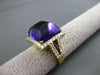 ANTIQUE LARGE 14.37CT DIAMOND & AAA AMETHYST 18KT YELLOW GOLD 3D COCKTAIL RING