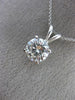 ESTATE 1.80CT MONZONITE 14KT WHITE GOLD 3D CLASSIC SOLITAIRE PENDANT #MILANO005