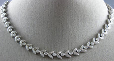 ANTIQUE 2.50CT DIAMOND 18KT WHITE GOLD 3D CLASSIC FLORAL FILIGREE NECKLACE #4166