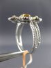 ESTATE LARGE 1.46CT MULTI COLOR DIAMOND 14KT 2 TONE GOLD MULTI SHAPE FLOWER RING