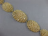 ESTATE LARGE .18CT DIAMOND 14KT YELLOW GOLD FILIGREE WOVEN GRADUATING BRACELET