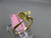 ESTATE .19CT WHITE & FANCY YELLOW DIAMOND 18KT 2 TONE GOLD 3D BUTTERFLY FUN RING