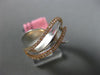 ESTATE WIDE .31CT PINK DIAMOND 18KT WHITE & ROSE GOLD MULTI ROW X LOVE FUN RING