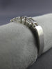 ANTIQUE .37CT ROUND & BAGUETTE DIAMOND 14K WHITE GOLD 3D ANNIVERSARY RING #12435