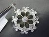 ESTATE LARGE .25CT DIAMOND 14KT WHITE & YELLOW GOLD 3D SNOWFLAKE FILIGRE PENDANT
