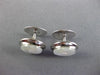 ESTATE 14KT WHITE GOLD 3D CALSSIC MOTHER OF PEARL CEHCKERED OVAL CUFF LINKS