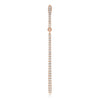 ESTATE .46CT ROUND DIAMOND 14KT ROSE GOLD CLASSIC BAR ELONGATED HANGING EARRINGS