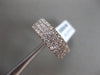 ESTATE 1.37CT DIAMOND 18K ROSE GOLD 3D MULTI ROW PAVE SEMI ETERNITY WEDDING RING