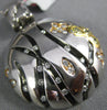 .84CT WHITE & FANCY YELLOW DIAMOND & ENAMEL 18K TRI COLOR GOLD 3D FLOWER PENDANT