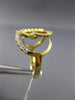 ESTATE WIDE .64CT ROUND DIAMOND 18KT YELLOW GOLD OPEN FLYING BUTTERFLY FUN RING