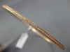 ESTATE .96CT DIAMOND 18KT ROSE GOLD 3D CLASSIC ETERNITY MILGRAIN BANGLE BRACELET