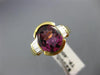 ESTATE WIDE 2.86CT DIAMOND & AAA AMETHYST 18K YELLOW GOLD ENGAGEMENT RING #21699