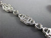 ESTATE WIDE 3.06CT DIAMOND 18K WHITE GOLD 3D CLASSIC SQUARE HALO TENNIS BRACELET