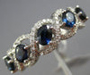 ESTATE 1.57CT DIAMOND & AAA SAPPHIRE 18K WHITE GOLD 3D INFINITY ANNIVERSARY RING