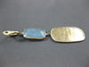 ESTATE LARGE 14KT YELLOW GOLD 3D AAA BLUE CHELCEDONY HAMMERED HANGING EARRINGS