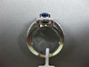 ESTATE 1.89CT DIAMOND & AAA SAPPHIRE 14K WHITE GOLD 3D OVAL HALO ENGAGEMENT RING