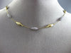 ESTATE 1.35CT DIAMOND 14K WHITE & YELLOW GOLD MATTE SHINNY BY THE YARD NECKLACE