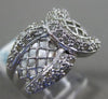 ESTATE WIDE .55CT DIAMOND 18KT WHITE GOLD 3D FILIFREE LOVE KNOT ANNIVERSARY RING