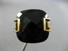 ESTATE LARGE 18.14CT DIAMOND & AAA EXTRA FACET ONYX 14KT YELLOW GOLD SQUARE RING