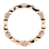 ESTATE .46CT ROUND DIAMOND 18K ROSE GOLD 3D CLASSIC TEAR DROP STACKABLE FUN RING