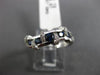 ESTATE .70CT DIAMOND & AAA SAPPHIRE 14KT WHITE GOLD 3D SEMI ETERNITY SNAKE RING