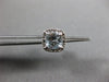 ESTATE 1.88CT DIAMOND & AAA AQUAMARINE 14KT WHITE GOLD SQUARE HALO STUD EARRINGS