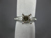 ESTATE .72CT ROUND & BAGUETTE CUT DIAMOND PLATINUM 3D SEMI MOUNT ENGAGEMENT RING