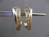 ESTATE LARGE 1.10CT DIAMOND 14KT TWO TONE GOLD 3D X LOVE CLIP ON EARRINGS #24329