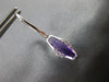 ESTATE 1.31CT DIAMOND & AAA AMETHYST 14KT WHITE GOLD TRAPEZOID HANGING EARRINGS