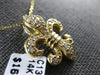 ESTATE LARGE .32CT DIAMOND 14K YELLOW GOLD FLEUR DE LIS CLASSIC FILIGREE PENDANT