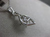 ESTATE .25CT DIAMOND 18KT WHITE GOLD SOLITAIRE INFINITY SEMI MOUNT LOVE PENDANT