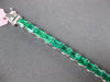 ESTATE 11.76CT DIAMOND & AAA EMERALD 18KT WHITE GOLD 3D SQUARE TENNIS BRACELET